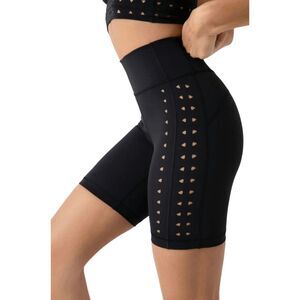 New Gigi C Hailey High Waist Bike Shorts Black S